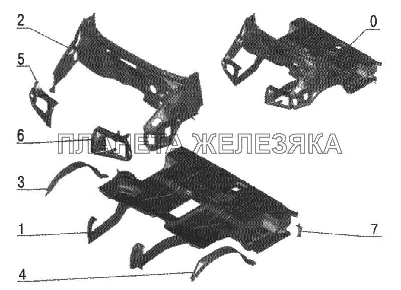Пол фургона передний (2705-5101010) ГАЗ-2705, 3221 (куз. детали)